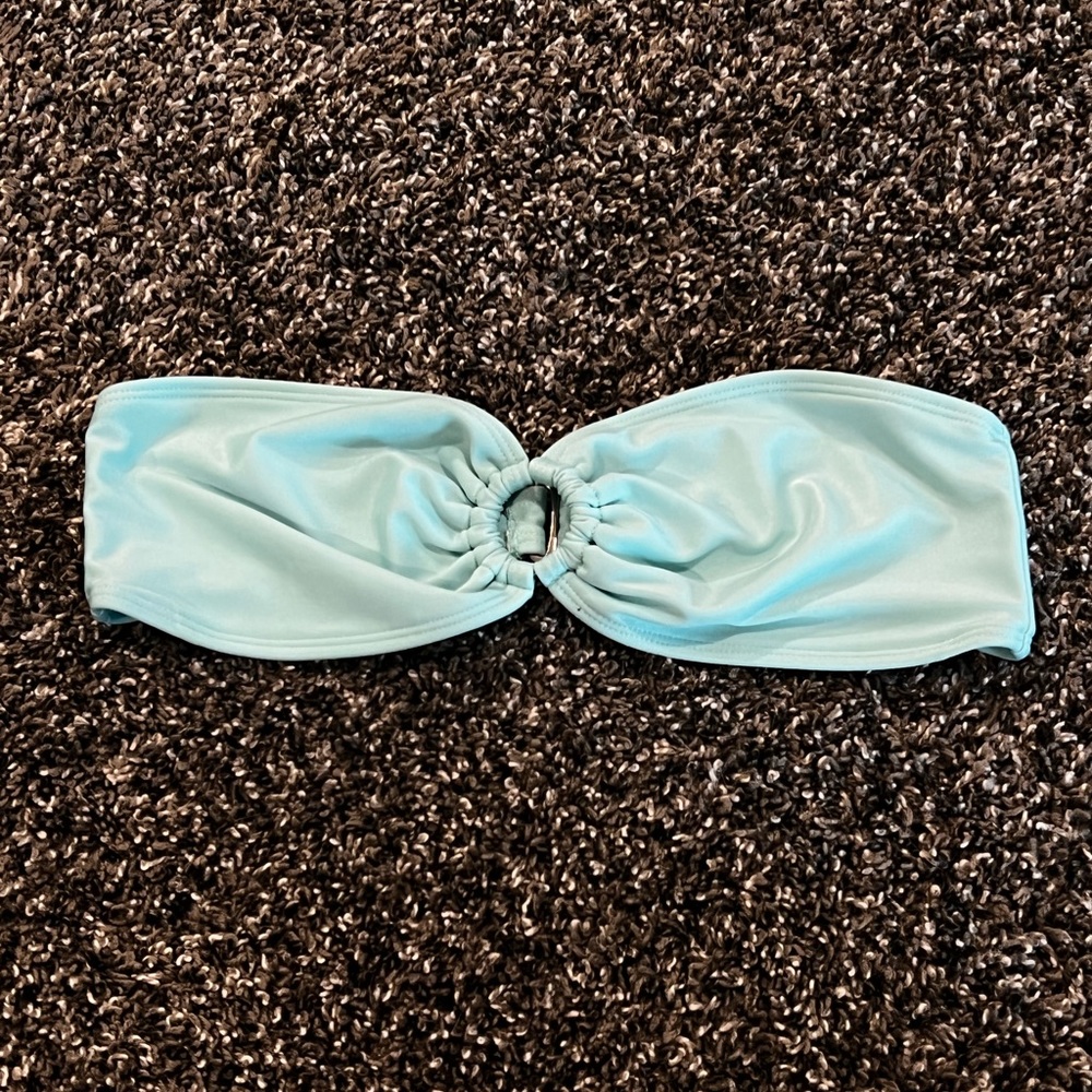 Live Love Dream Strapless Blue Bikini Top
